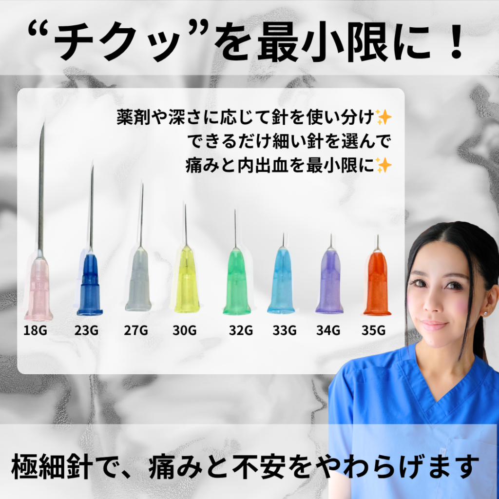 極細針で注入