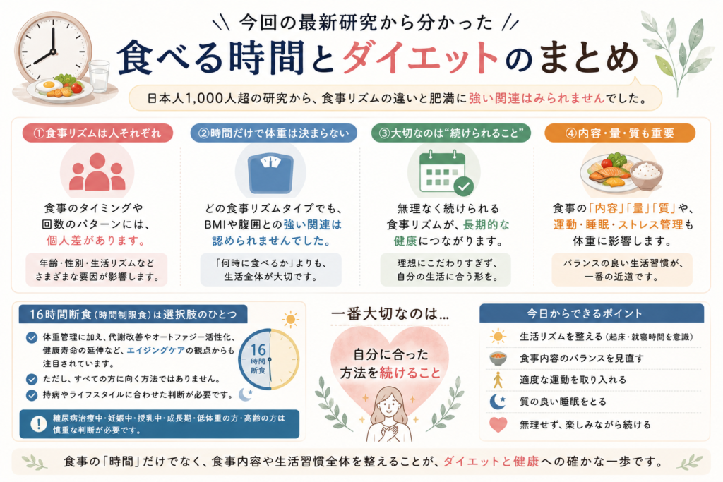 食べる時間とダイエットのポイント
