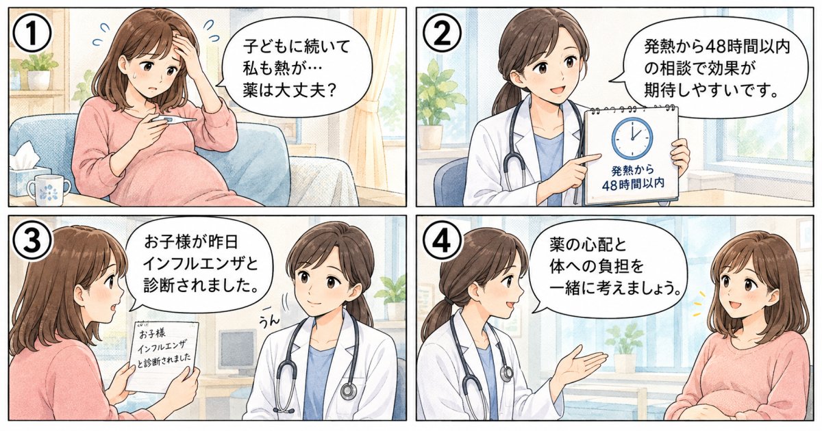 妊娠中にインフルエンザを疑ったら、薬の相談はいつする?